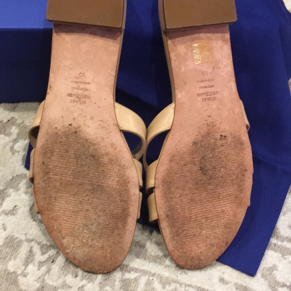 Stuart Weitzman sandals in nude leather - Picture 2 of 4